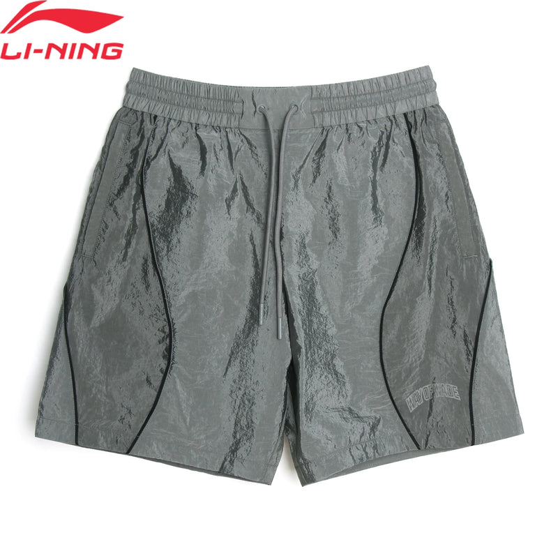 Li-Ning Men's Wade Series Shorts Casual Breathable Loose Fit 100%Nylon LiNing Leisure Comfortable Sports Bottoms AKSU477