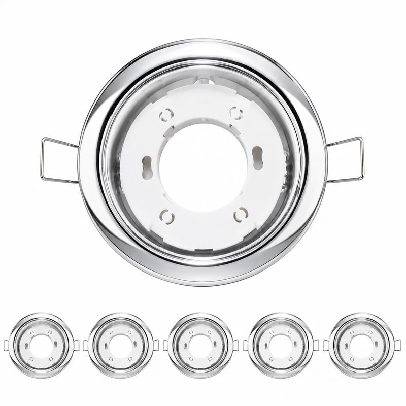 ចង្កៀងពិដាន JOYINLED 1/2/6PCS GX53 LED Downlight ស៊ុមសម្រាប់ដាក់ចង្កៀងពិដានរាងមូល ទំហំ 105mm សម្រាប់ដាក់ចង្កៀង ពណ៌ខ្មៅ