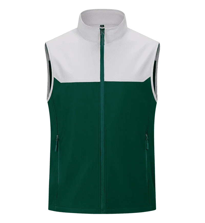 New Customized color-block soft-shell work uniforms for enterprise catering staff waterproof  vest with logo printing