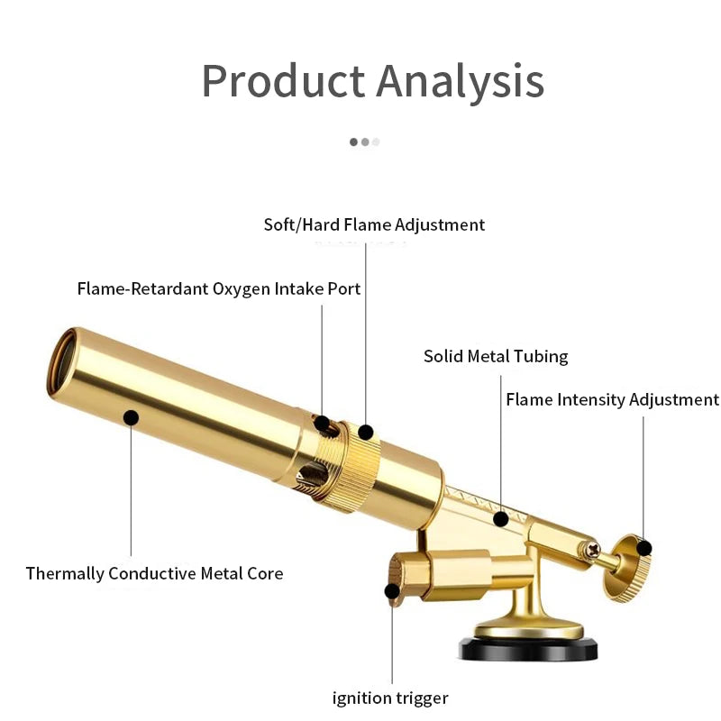 Welding Gas Burner Flame Gun Flame Gas Torch Blowtorch Cooking Outdoor Soldering Butane AutoIgnition Gas-Burner Lighter Heating