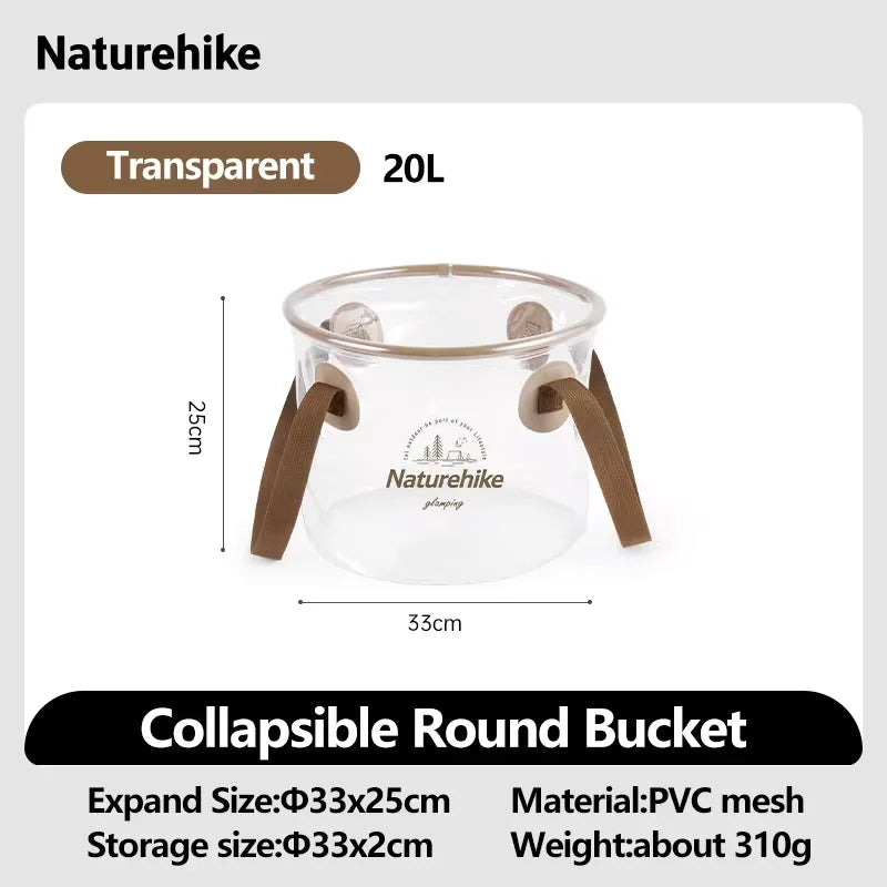 Naturehike Collapsible Waterproof Bucket Portable Outdoor Multifunctional Travel Folding Container Camping Hiking Storage Bag