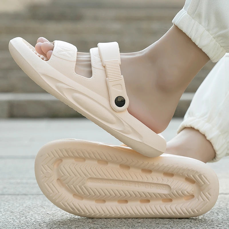 Men's Summer Soft Sole Comfortable Casual Sandals Fashion Simple Lightweight Slippers Outdoor Anti slip Waterproof Beach Shoes