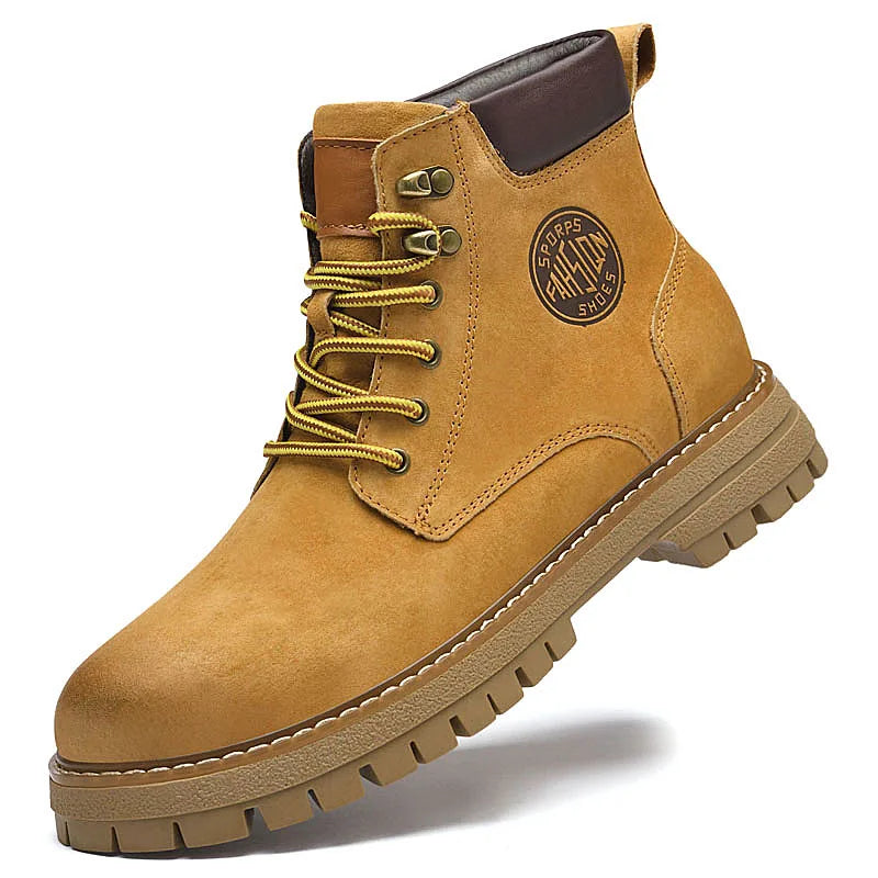 Winter Mens Suede Leather Boots For Men High Quality Ankle Boots Botas Hombre Cuero Size 37-46 Dropshipping