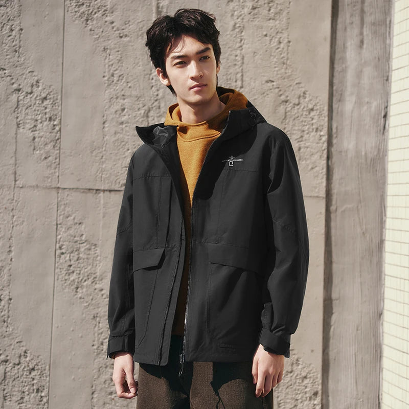 Semir Casual Functional Jacket Men 2026 Spring Waterproof Stain-Resistant Oilproof Couple Style Trendy Loose Outerwear