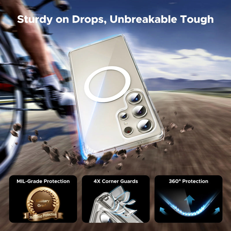UGREEN For Samsung Galaxy S25 Ultra Magnetic Case Clear/Black S25 Ultra Macsafe Cover 2025