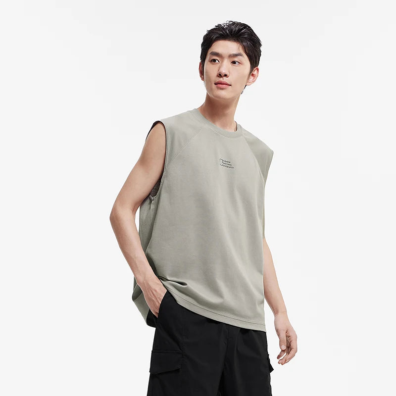 Semir Mens Vest 2026 Loose Fit Letter Printed Knitted Waistcoat Moisture Wicking Quick Dry Casual Style Soft Daily Wear Tops