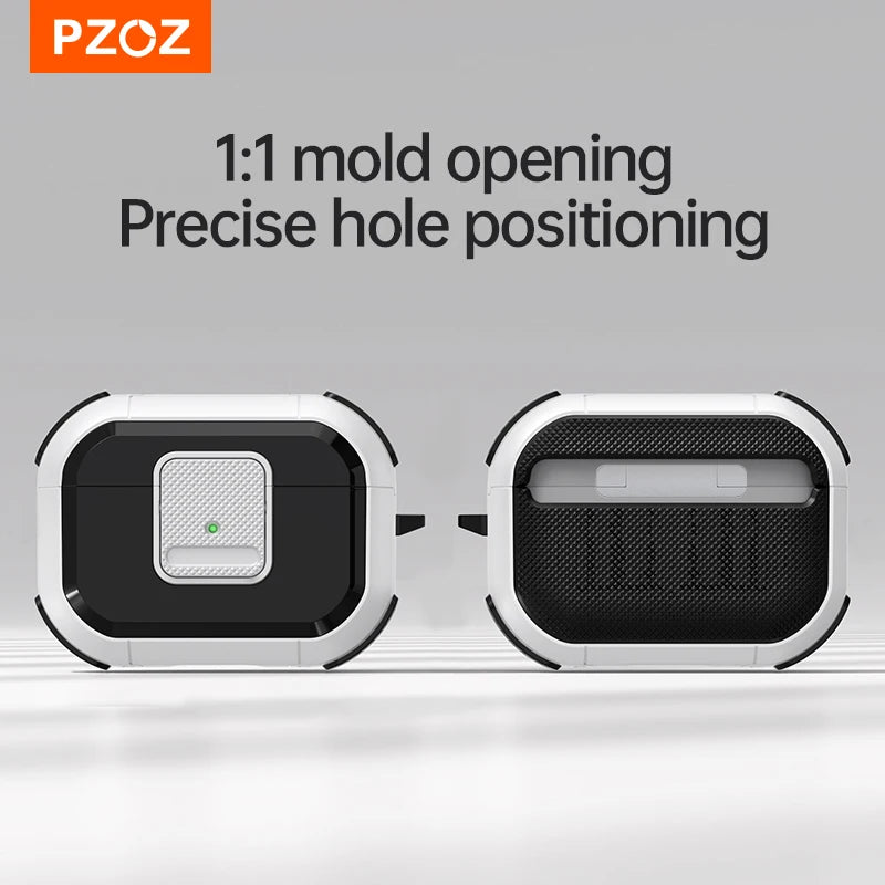 PZOZ For Apple Airpods Pro 2 2nd Generation Case Protective Cover For Airpods 3 3rd Earphone Case Secure Lock Clip With Keychain