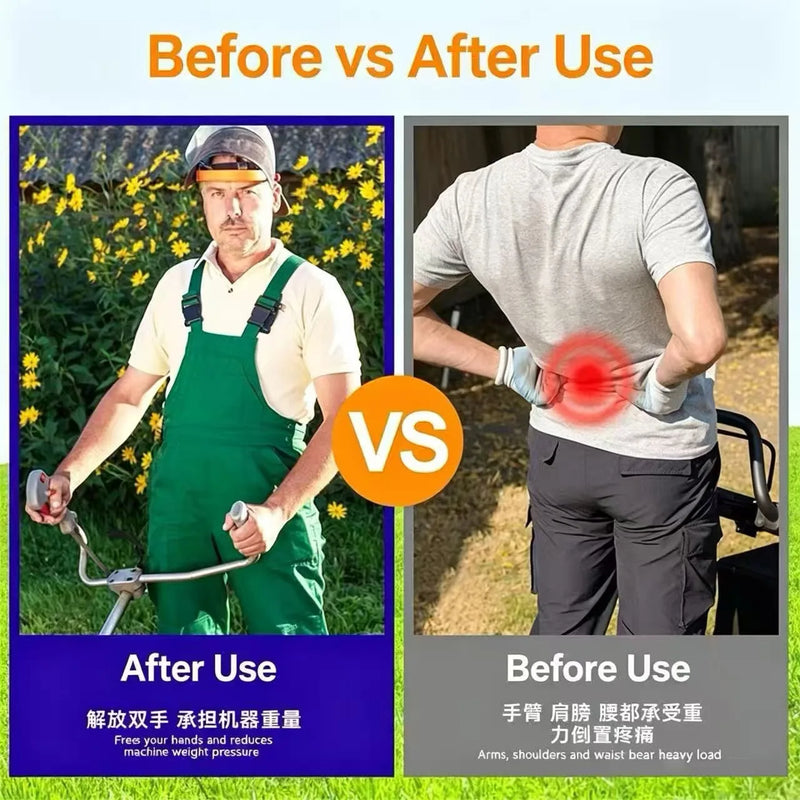Colorful Outdoor Lawn Mower Shoulder Strap Backpack Side Hanging Weeding Machine Garden Harvester Strap for Easy Navigation