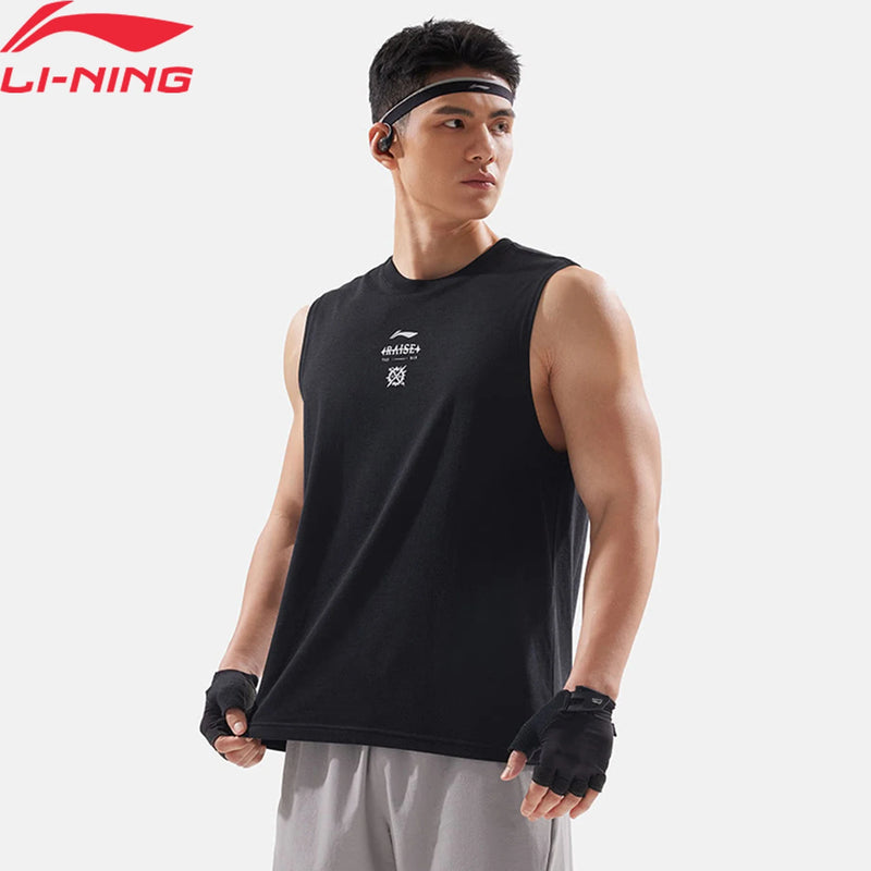 អាវកាក់ហ្វឹកហាត់បុរស Li-Ning AT DRY FREEZE 51% ប៉ូលីអាមីត 45% កប្បាស 4% អេឡាស្ទីន អាវក្រៅគ្មានដៃ រាងរលុង AVSV045