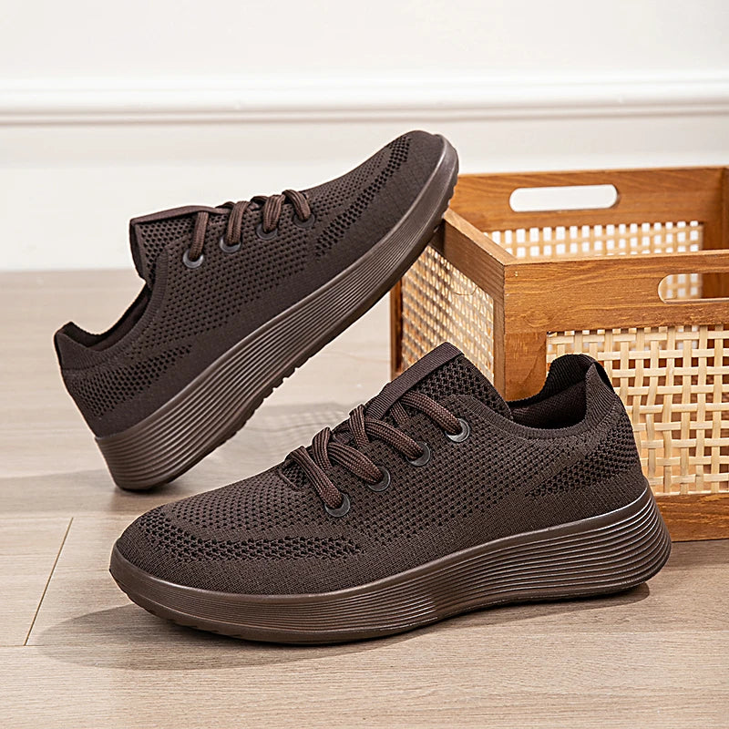 Mens Running Sneakers 2025 New Breathable Mesh Sports Shoes Snug Soft Outdoor Casual Mesh Tennis Shoes for Men