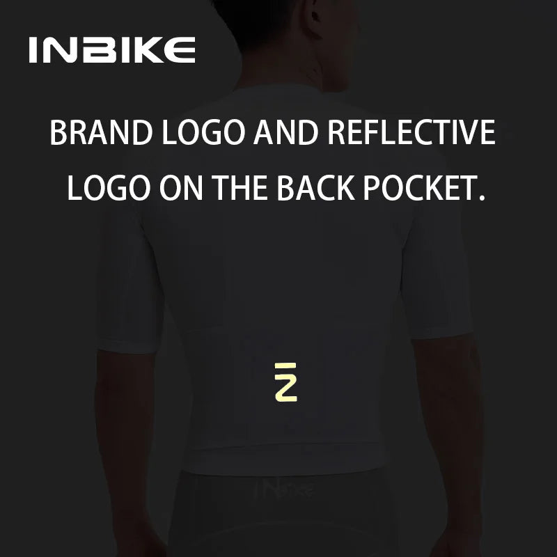INBIKE Professional Cycling Jersey Short Sleeve Men with Bib Shorts – Breathable Quick Dry Summer Road Bike Riding Suit Slim Fit