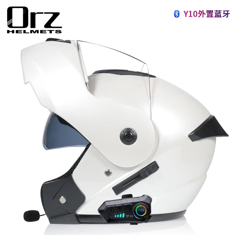 ORZ-901 Motorcycle Bluetooth Full Face Helmet Male and Female Capacetes de Moto Modular Flip Helmet Casco Moto DOT Certification