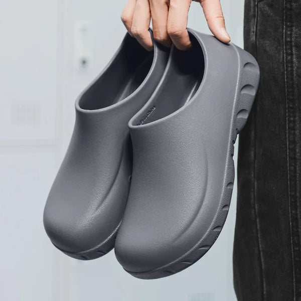 Waterproof Non Slip Chef Work Shoes Men Oil Resistant Slip on EVA Clogs Comfort Lightweight Nursing Shoes for Kitchen Hospital
