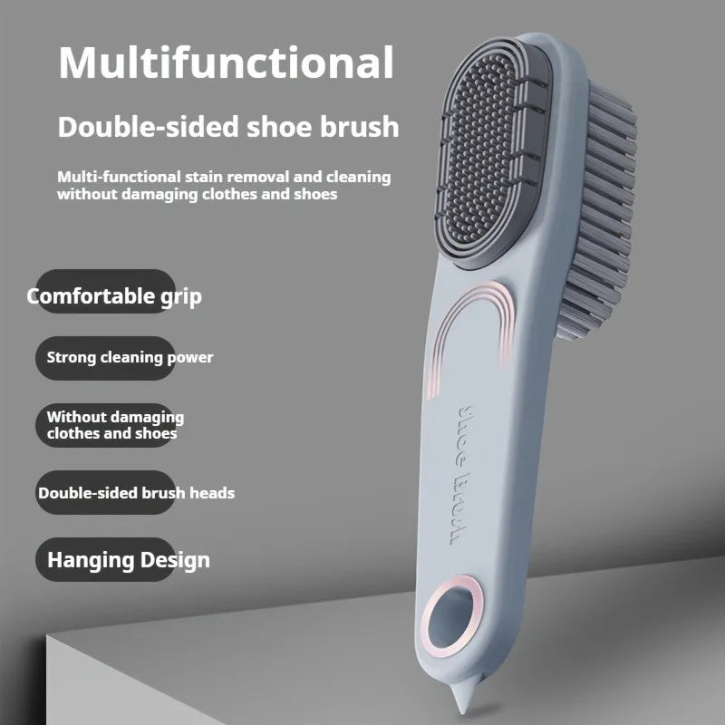 1pc Multi Functional Raw Rubber Suede Shoe Brush Dual Sided Anti Slip Stain Remover For Boots Leather Goods Care,shoe brush