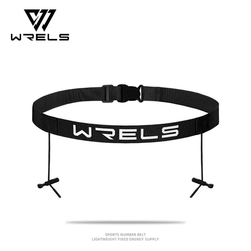 WRELS Unisex Triathlon Marathon Race Number Belt With Gel Holder Running Belt Cloth Belt Motor Running Outdoor Sports