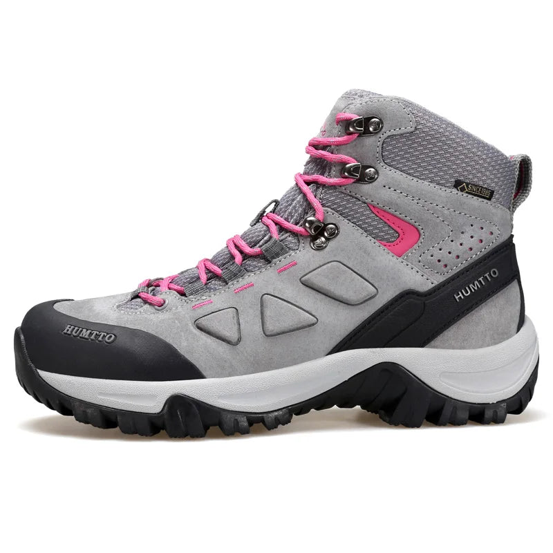 HUMTTO Trekking Shoes for Women Waterproof Sports Climbing Hiking Boots Woman New Winter Luxury Designer Outdoor Womens Sneakers