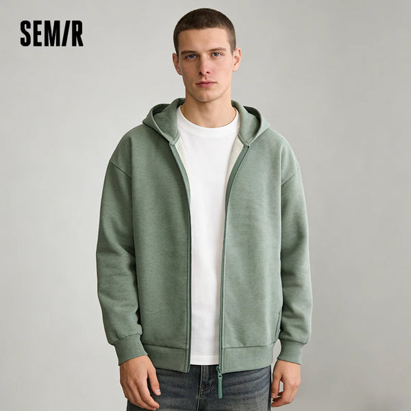 អាវក្រៅ Semir សម្រាប់បុរស រចនាបថសាមញ្ញ ពាក់ក្រៅផ្ទះ ធម្មតា ងាយស្រួលប្រើ ងាយស្រួលប្រើ រលុង មានផាសុកភាព ពាក់ប្រចាំថ្ងៃ