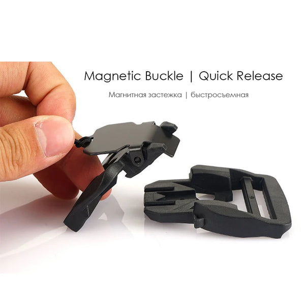 New 40mm Tactical Belt Buckle Lightweight Engineering Plastic Quick Release Magnetic Buckle for Men Canvas Military Belt Buckle
