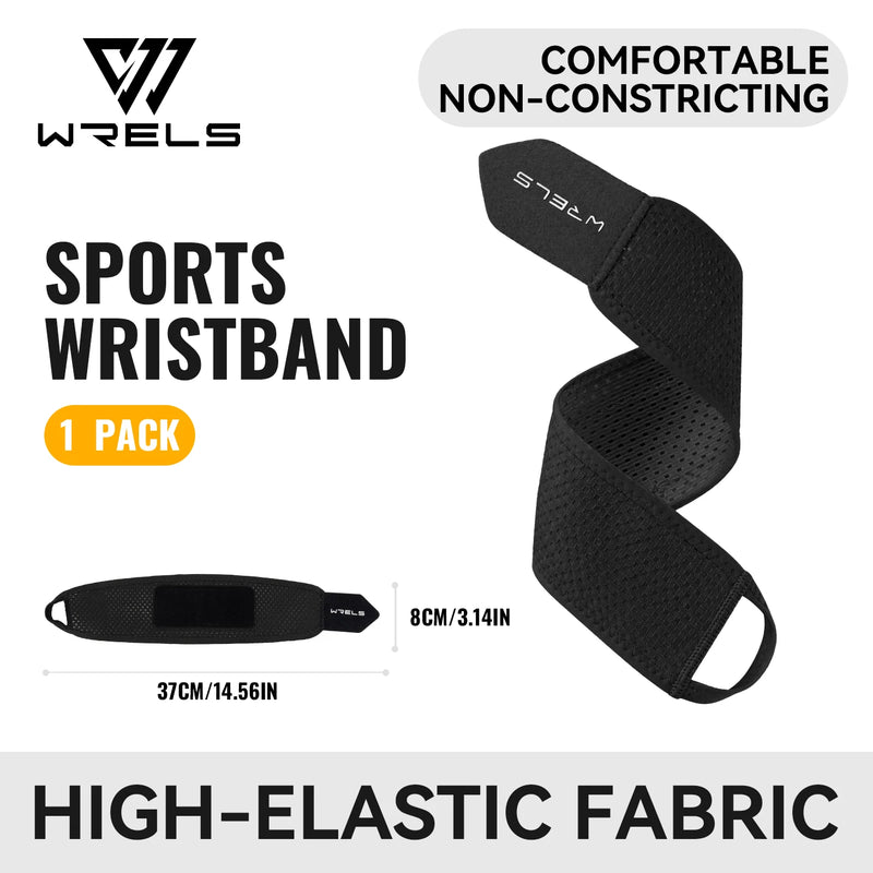 WRELS 1/2 Pcs Sports Wrist Brace Breathable Compression Strap Elastic Adjustable Tennis Basketball Carpal Support Wristband