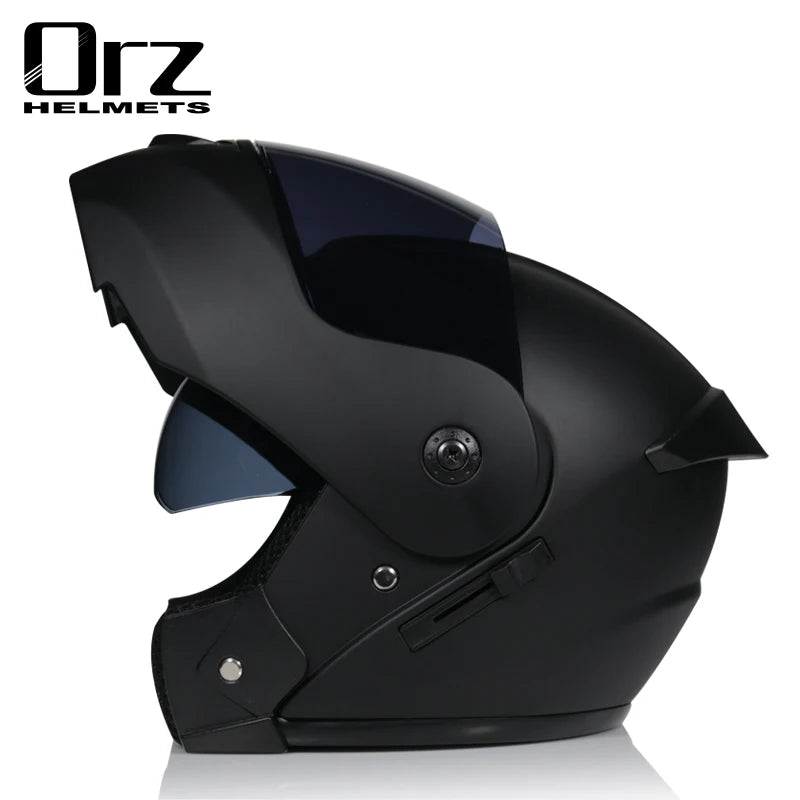 ORZ-901 professional motorcycle sports flip helmet ABS material modular dual lens full face helmet DOT certification