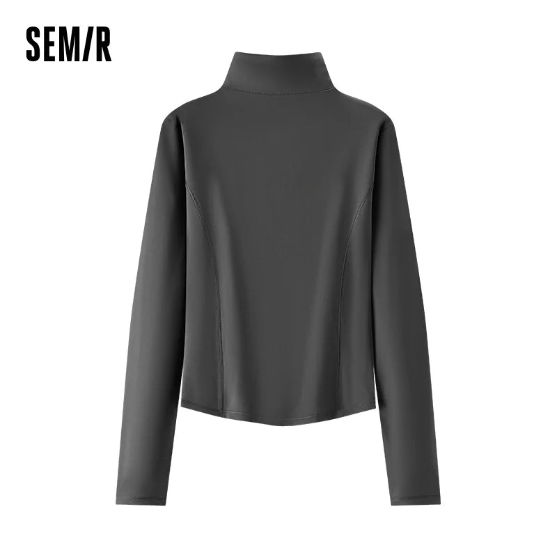 Semir Jacket Women Cropped Shoulder Fit Slim Cool Feeling 2025 New Summer Moisture Wicking Sun Protection Jacket for Outdoor