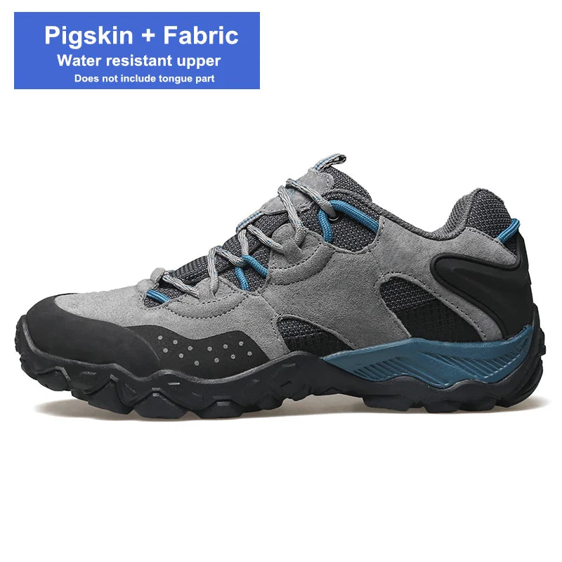 HUMTTO Waterproof Shoes for Men Hiking Shoes Leather Mens Sports Luxury Designer Outdoor Climbing Trekking Walking Sneakers Man