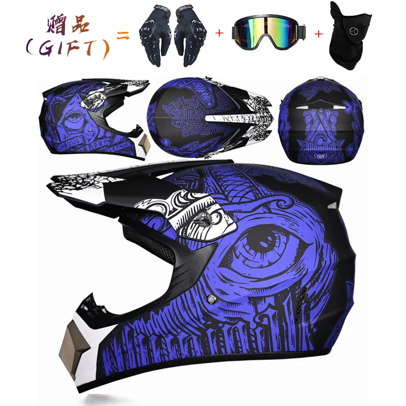 Send 3 pieces gift motorcycle helmet children off-road helmet bike downhill AM DH cross helmet capacete motocross casco