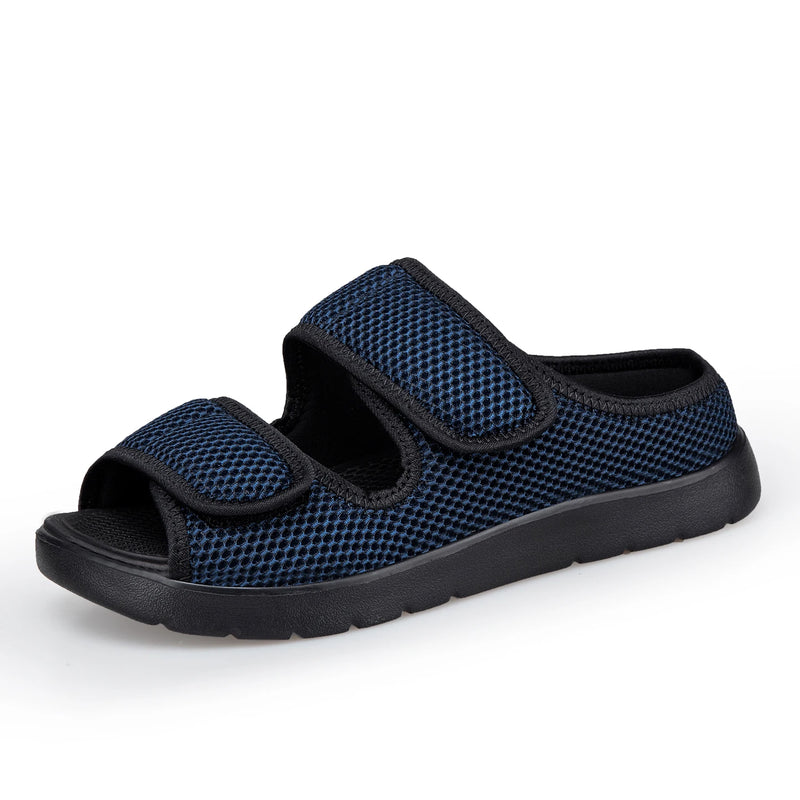 Adjustable Diabetic Sandals for Swollen Feet Wide Open Toe Mesh Slippers for Edema Arthritis Bunions & Elderly Foot Pain Relief
