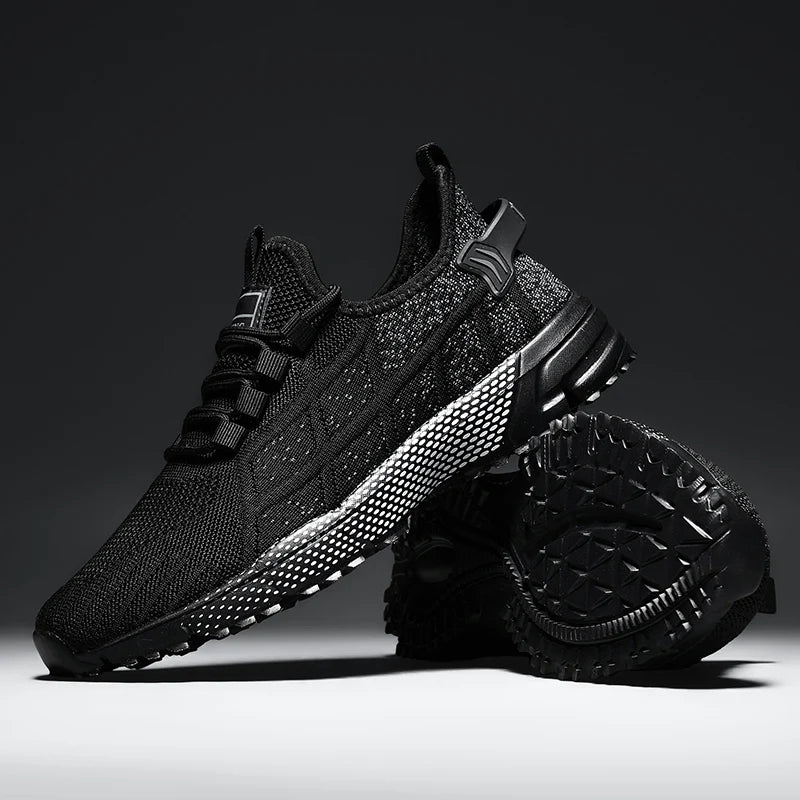 Men's plus size breathable casual sneakers spring summer mesh outdoor racing running shoes student lightweight speed sports shoe