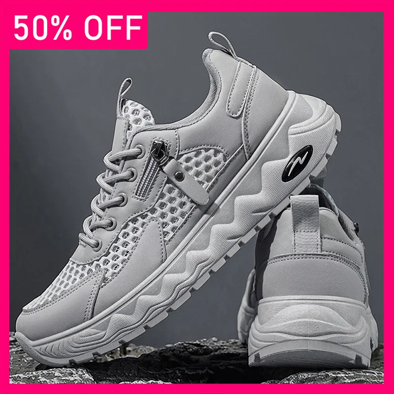 Men Sports Shoes Summer Breathable Outdoor Running Soft Soled Anti Slip Tennis Shoes New Lightweight Mesh Casual Shoes for Men