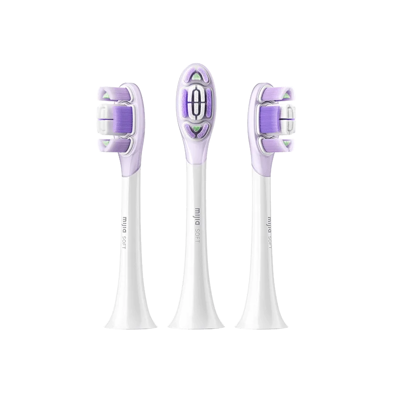 MIJIA Oscillation Toothbrush Pro Replacement Soft & Clean Heads (3 Pack),Applicable Model MES609 MES610 MES613,Food-Grade