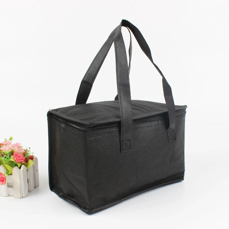 1pc Portable Foldable Reusable Thermal Bag,Aluminum Foil Lining Insulated Bag,Outdoor Camping Refrigerated Pouch for Drinks,Food