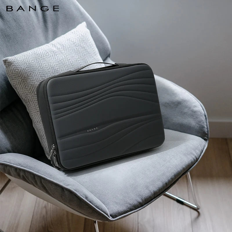 BANGE Shockproof Protective Laptop Sleeve Case for 14.1 Inch New MacBook Pro Black Slim Carrying Waterproof Laptop Bag Men Women
