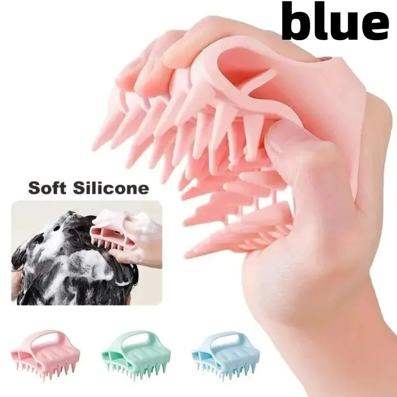 1pc Soft Silicone Wide Tooth Scalp Massage Comb Wet Dry Use Anti Dandruff Itch Relief Hair Washing Massager All Hair Types