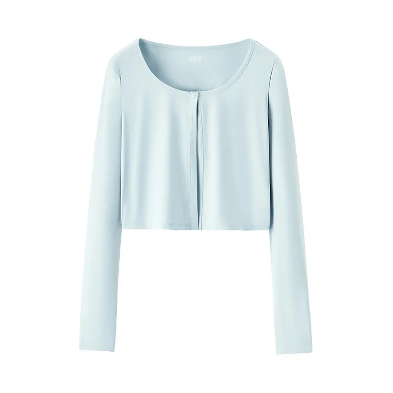 Semir Jacket Women Sun Protection Cropped Round Neck Shoulder Fit 2025 New Summer Cool Feeling Moisture Wicking Cardigan Outdoor