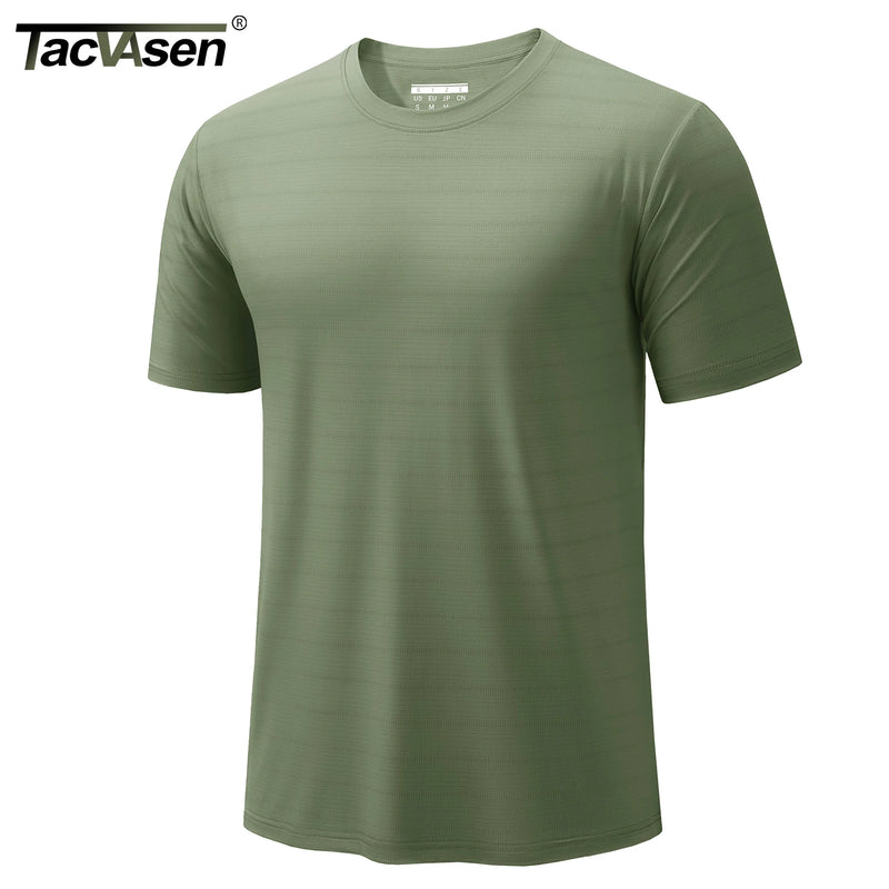 TACVASEN Men's Athletic T-Shirt Quick Dry Breathable Mesh Short Sleeve Tee Moisture Wicking Lightweight Running Workout Gym Top