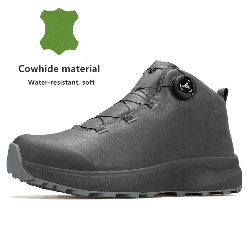 HUMTTO Hiking Shoes Winter Camping Men's Sports Shoes for Men Breathable Trekking Boots Man 2024 Leather Outdoor Safety Sneakers