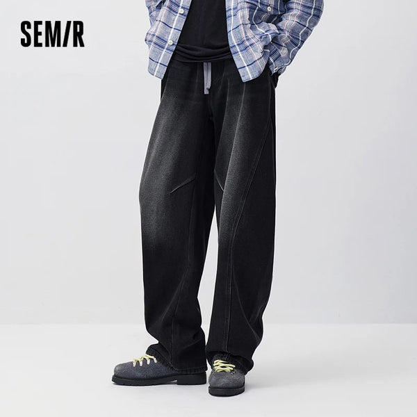 ខោខូវប៊យ Semir សម្រាប់បុរស រលុង ជើងកោង អាចស្លៀកបានច្រើនយ៉ាង រដូវរងាថ្មី ឆ្នាំ២០២៦ ស្លៀកប្រចាំថ្ងៃ ស្ទីលទីក្រុង ធម្មតា អាកាសធាតុត្រជាក់ ស្លៀកជាស្រទាប់ៗ