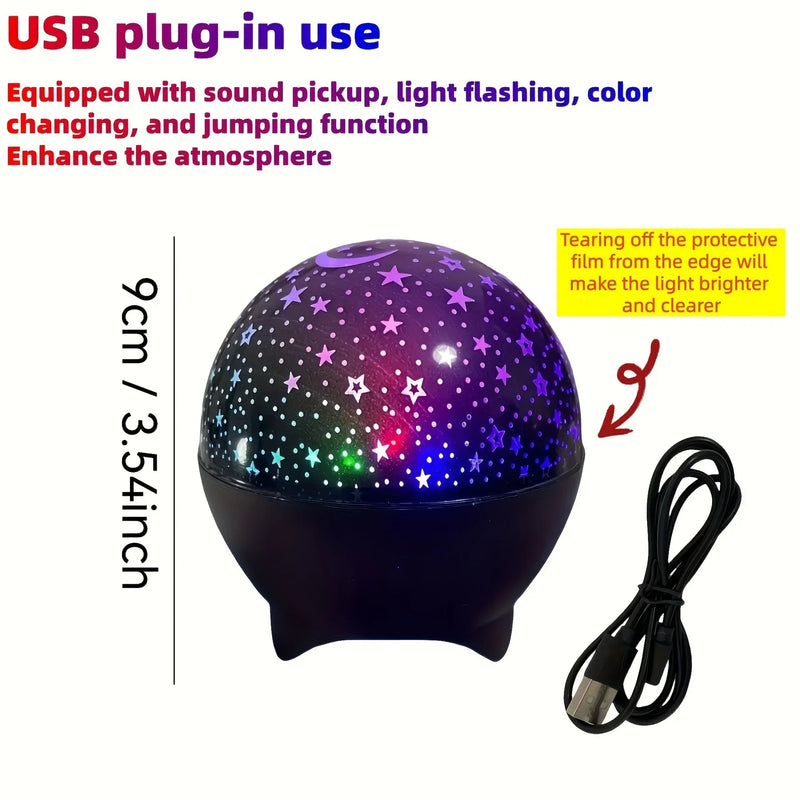 Star & Moon Projector Galaxy Projector Night Light Bedroom Party Star and Moon Wall Ceiling Decor Children's Gift Christmas Gift