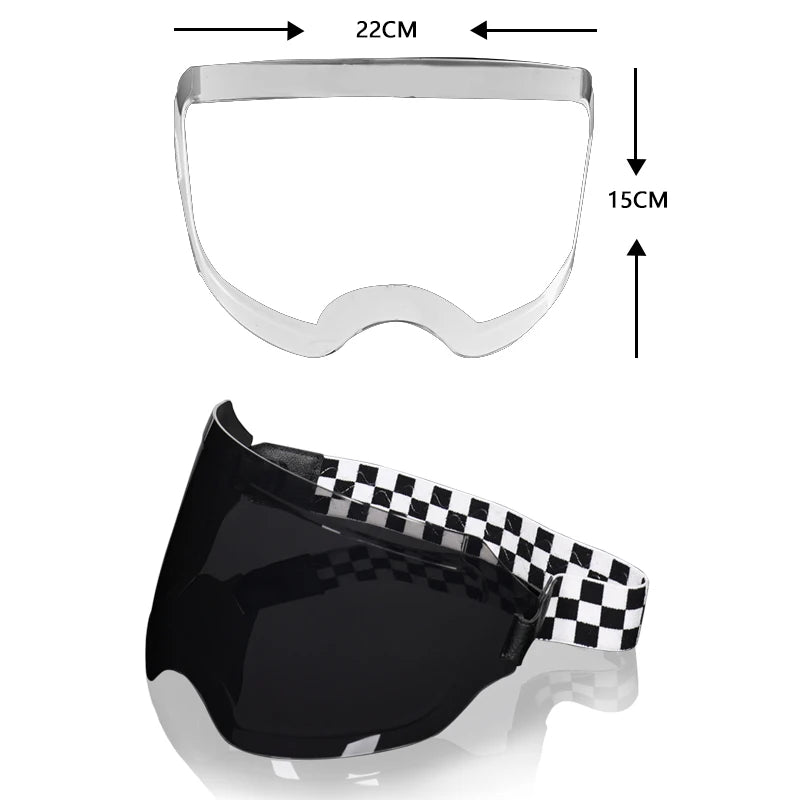 Special Link, ORZ-729 Retro Full Face Helmet lens, PC material, some night vision