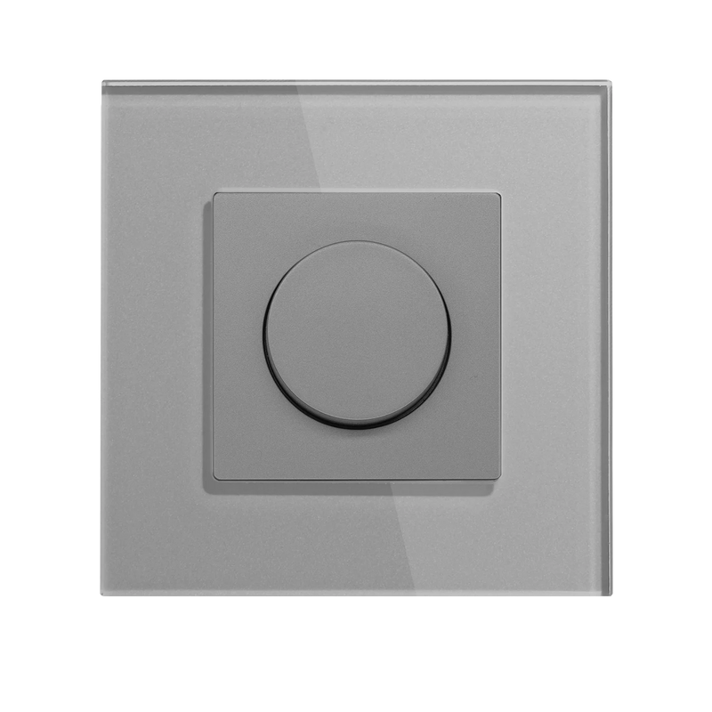 BSEED Mechanical Dimmer Switch Led Dimmable Wall Light Switches EU Standard Lamp Switch Brightness Adjustable Glass Frame 10A