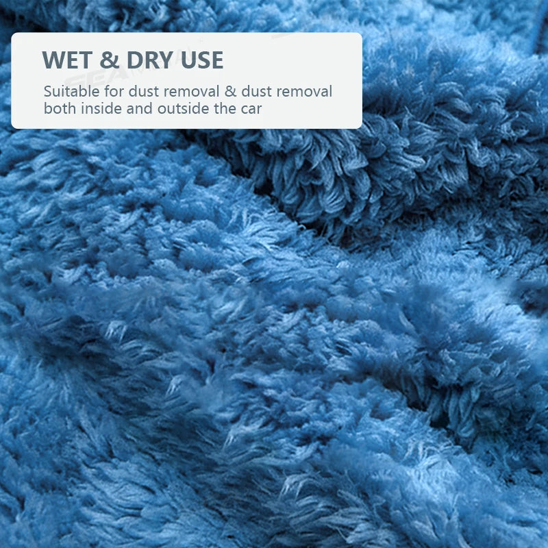 SEAMETAL 1/5PCS Edgeless Microfiber Auto Cleaning Towels Multifunctional Car Wash Towel Fast Dry Cloth Clean Rags 23x27/35x35cm