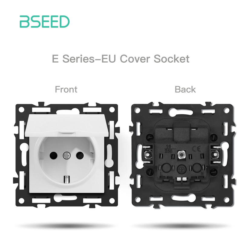 BSEED WIFI Click Switch Module 1/2/3/4Gang Smart Light Switch DIY Part PC Plastic Frame Smart Socket Components Tuya Smart Life