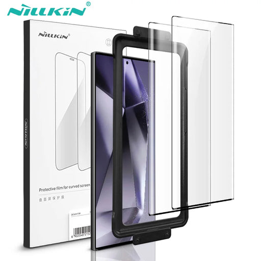 NILLKIN 2Pcs Full Glue Screen Protector For Samsung Galaxy S24 Ultra Full Cover Soft Film For Samsung Galaxy S23/S22 With tool black