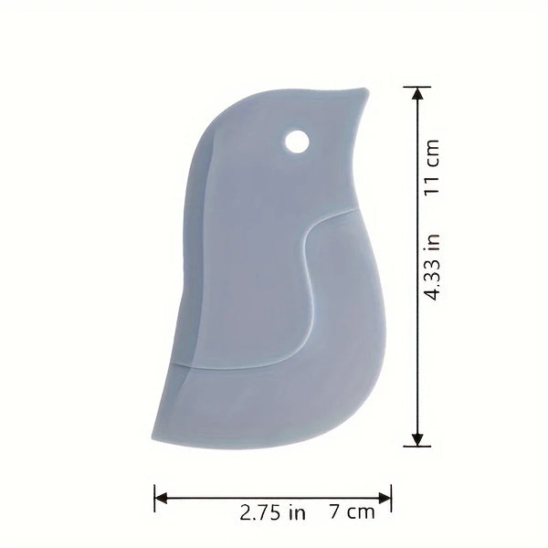 1pc Cute Penguin Soft Scraper,Multi-functional Kitchen Scraper Grease Board Scraper Baking Kitchen Practical Cleaning Tool.