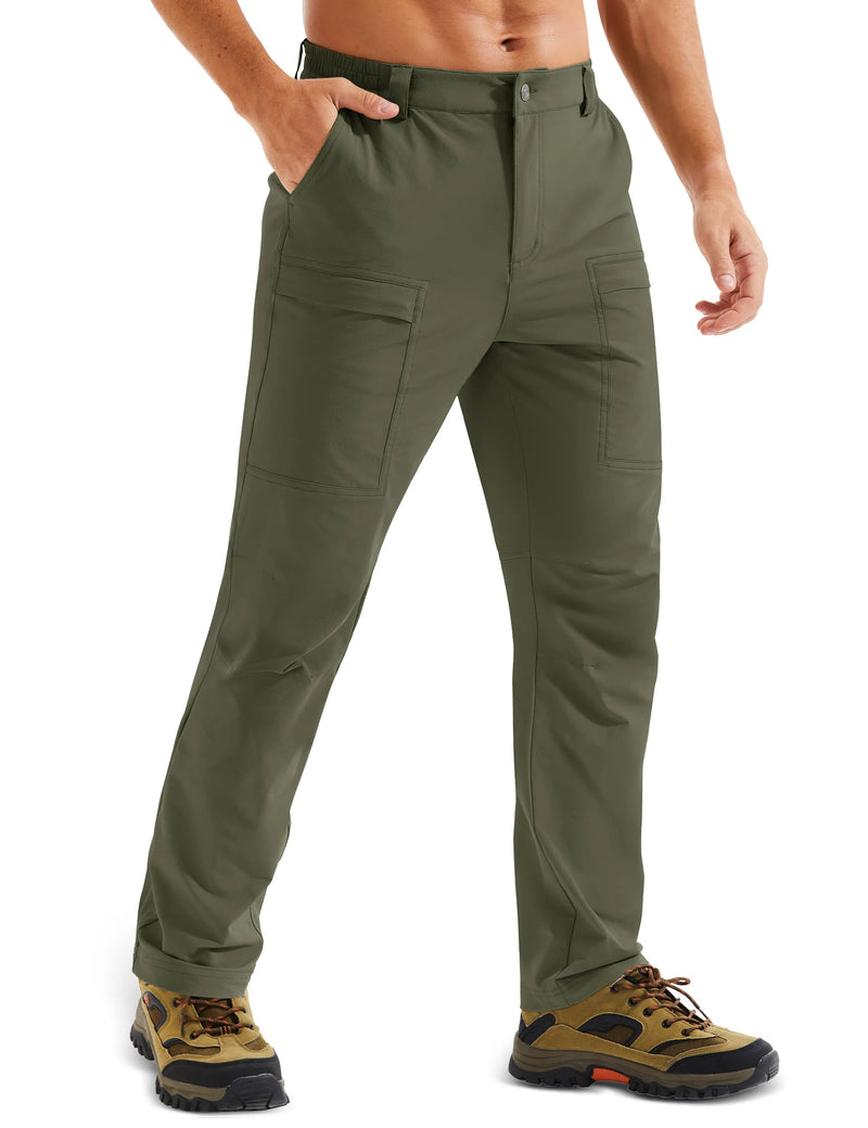 TACVASEN Men's Hiking Pants Lightweight Quick Dry 7 Pockets Travel Pants for Men Water Resistant Ripstop Work Fishing Cargo Pant