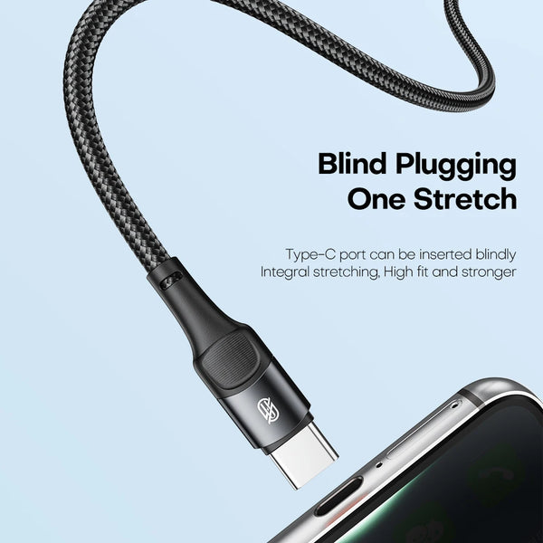 ខ្សែសាក USB ប្រភេទ C 7A 100W សាកលឿន ខ្សែសាកទិន្នន័យ សម្រាប់ Huawei P40 Samsung Realme OPPO Oneplus ស្មាតហ្វូន ខ្សែ USB ប្រភេទ C