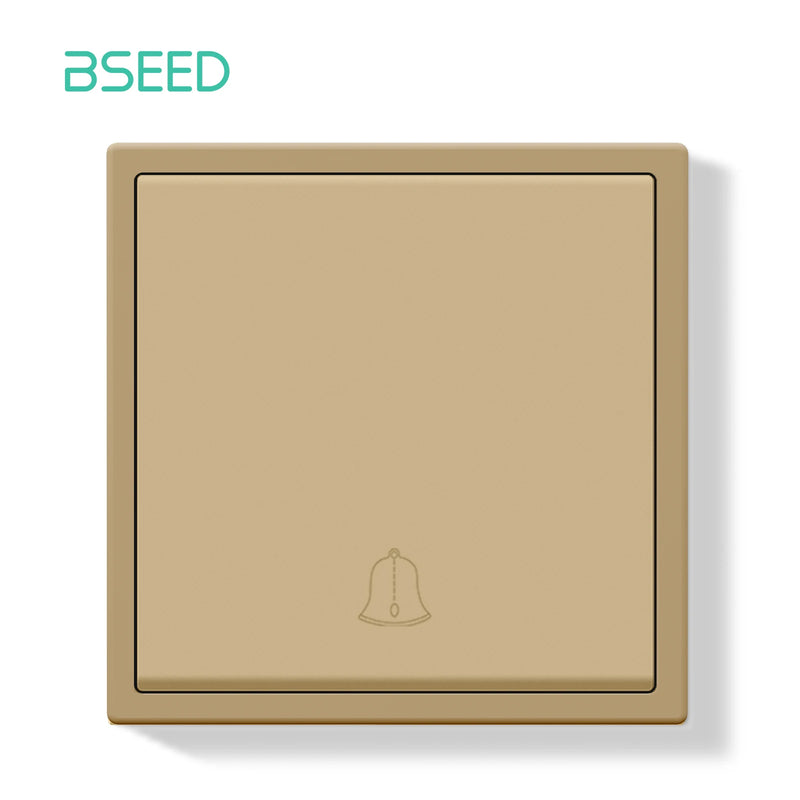 BSEED E Series Mechanical Push Button Switch Doorbell Switch Automatic Rebound Switch for Door Plastic Frame 10A 220V