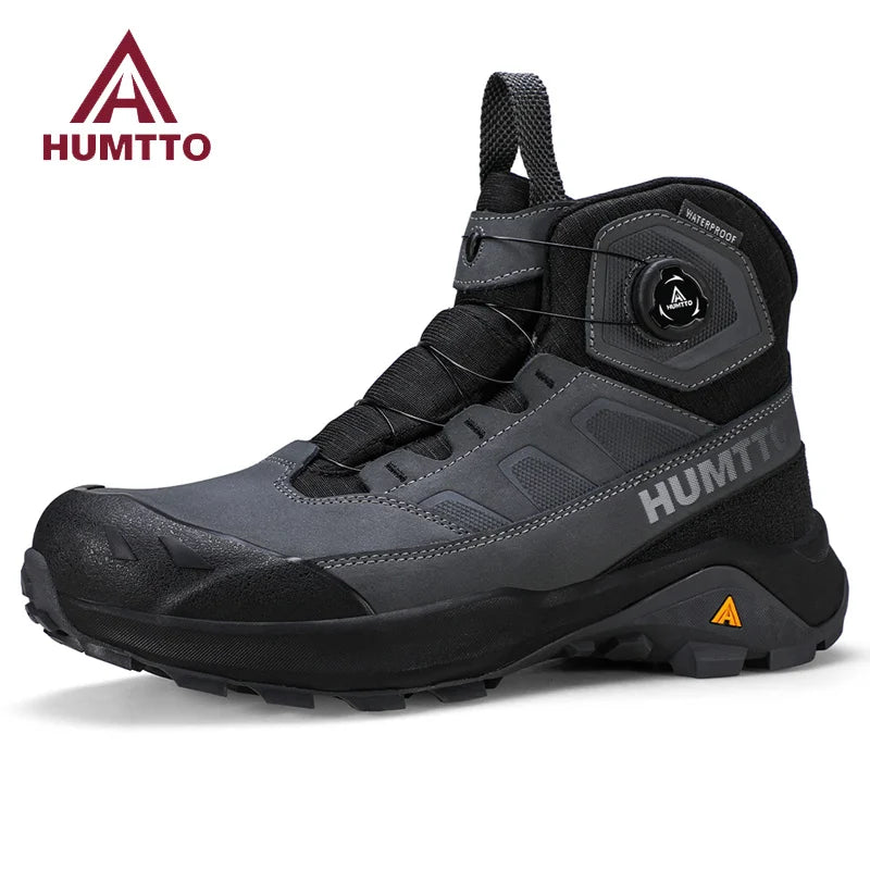HUMTTO Outdoor Mountain Climbing Hiking Shoes for Men 2025 Winter High Top Anti Slip Sneakers Professional Trekking Boots Man