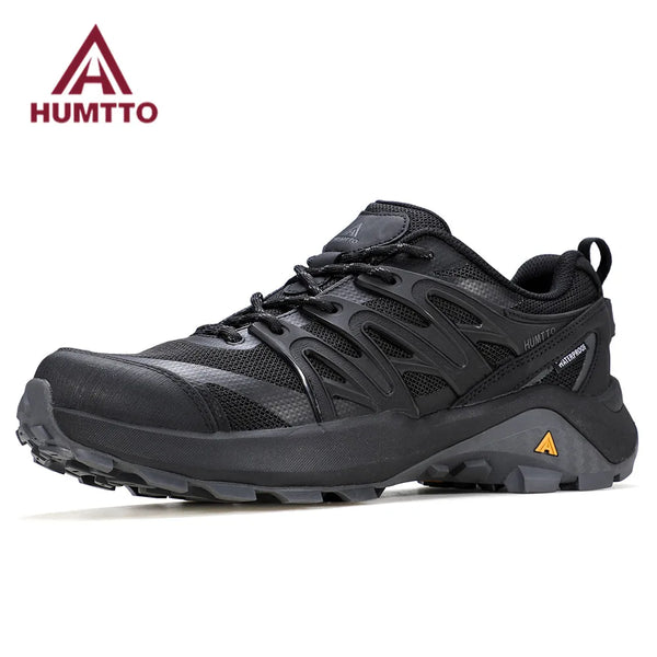 HUMTTO Shoes for Men Anti-slip Sneakers Breathable Hiking Shoe Lightweight Black Outdoor Walking Trainers Casual Trekking Boots